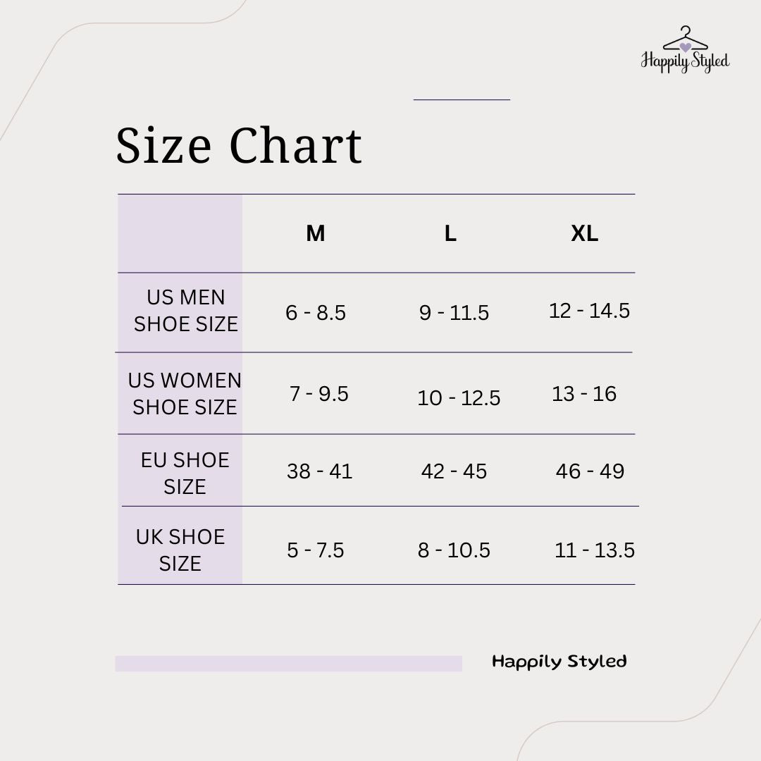 size chart for socks