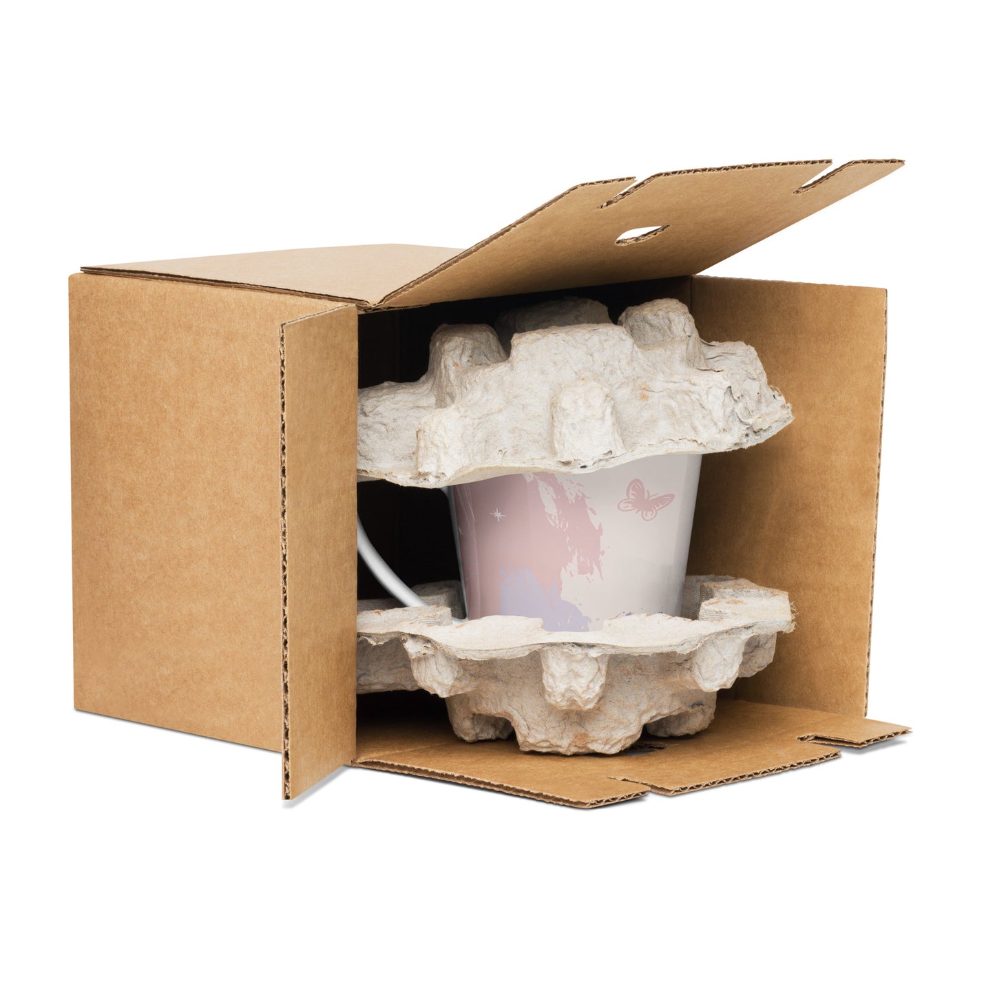Best Mom Ever latte mug securely packaged for safe shipping