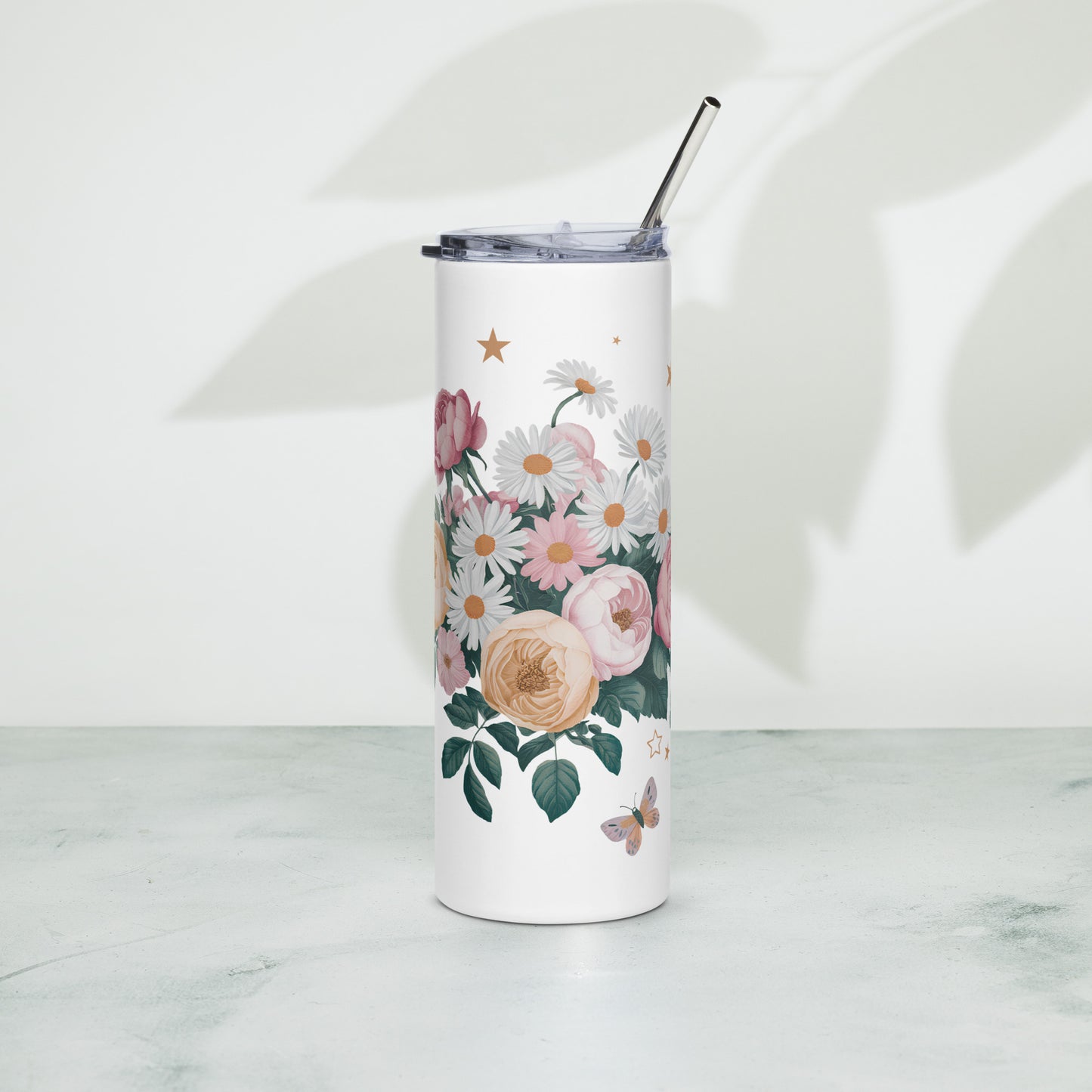 Floral Elegance Tumbler – Stylish & Practical Gift for Moms