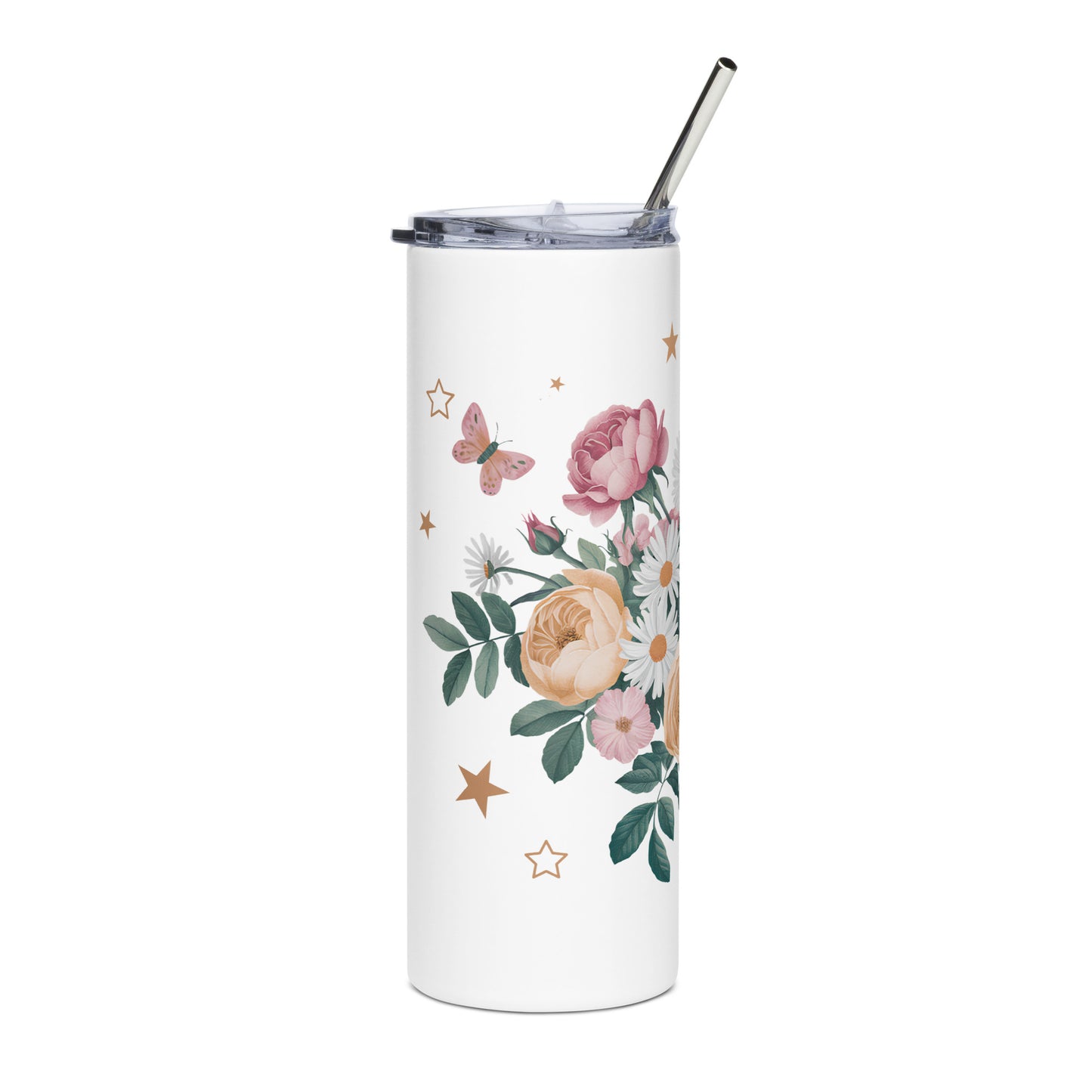 Floral Elegance Tumbler – Stylish & Practical Gift for Moms