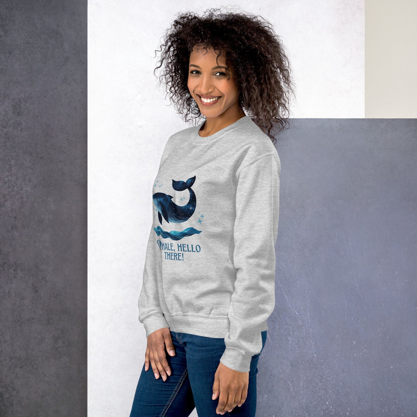 Whale, Hello There! Sweatshirt – Cozy & Cute Ocean Lover Gift
