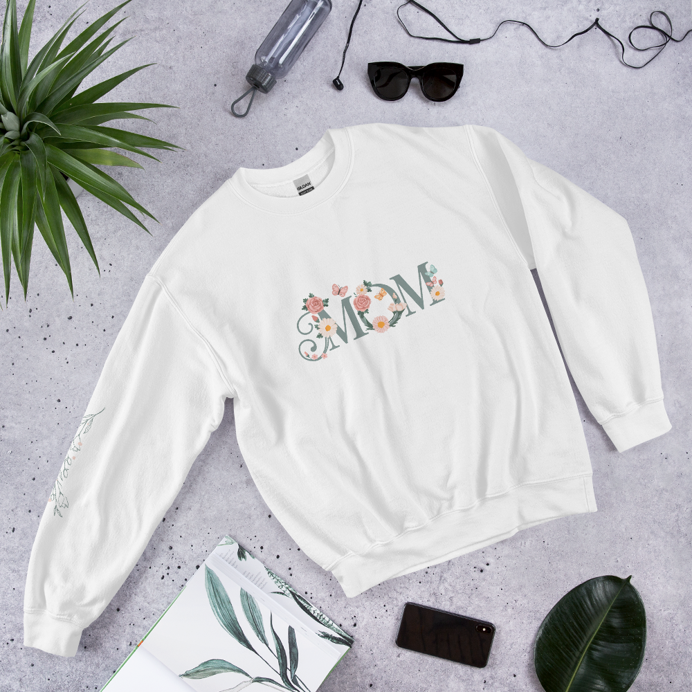 Floral Mom Sweatshirt – Cozy & Stylish Gift for Moms