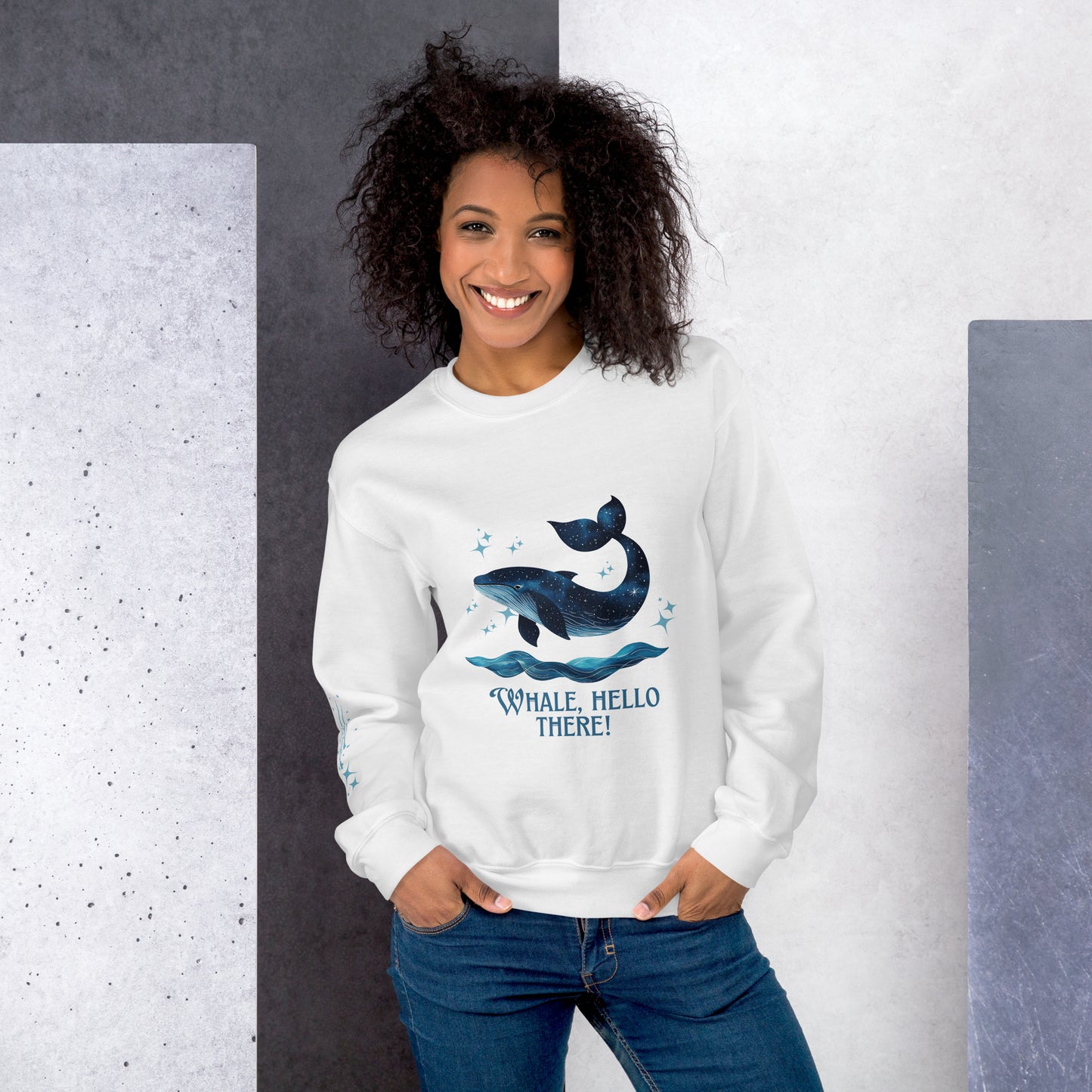 Whale, Hello There! Sweatshirt – Cozy & Cute Ocean Lover Gift