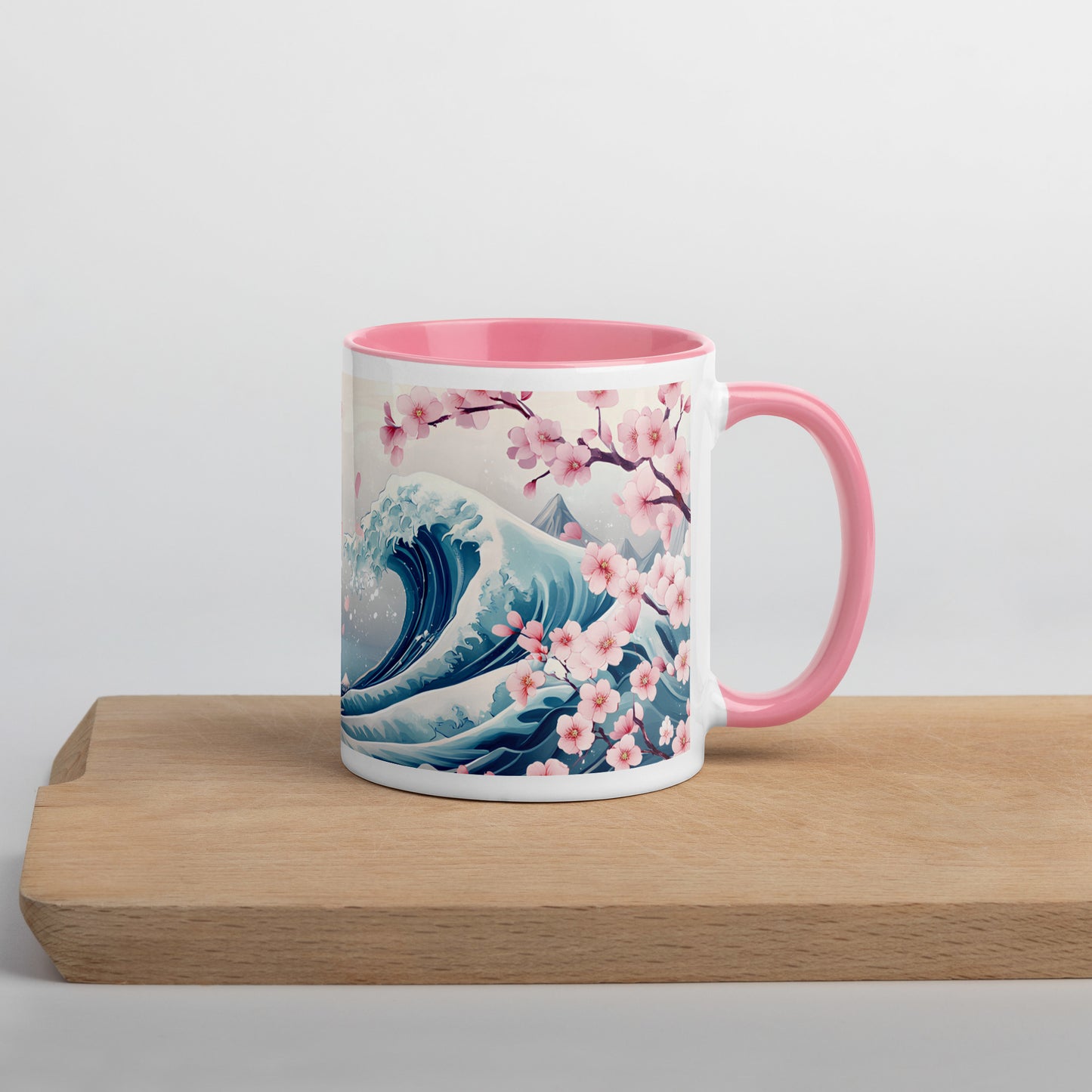 Cherry Blossom Waves Mug – A Serene Coffee Break for Moms