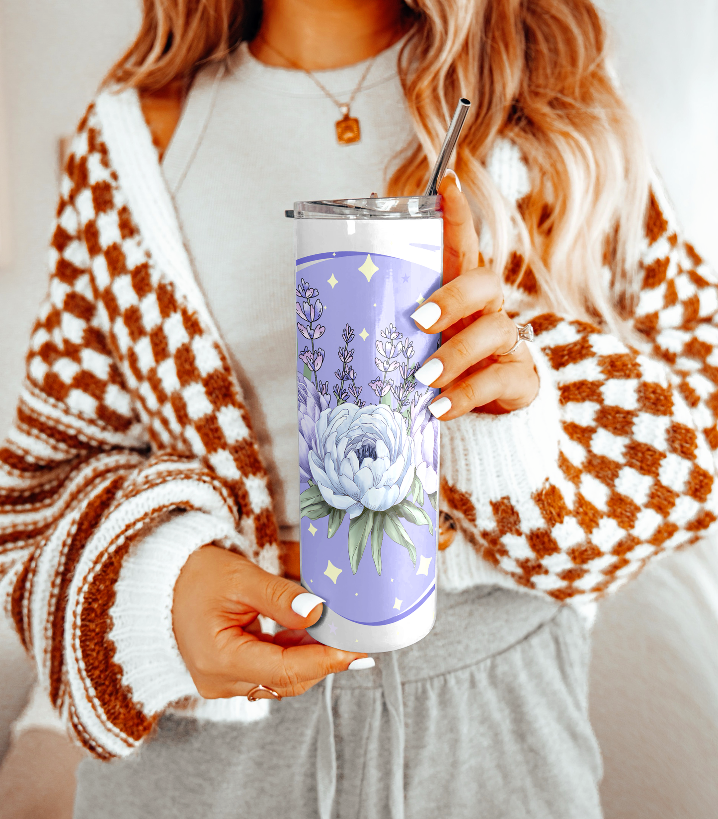 Lavender Stainless Steel Tumbler