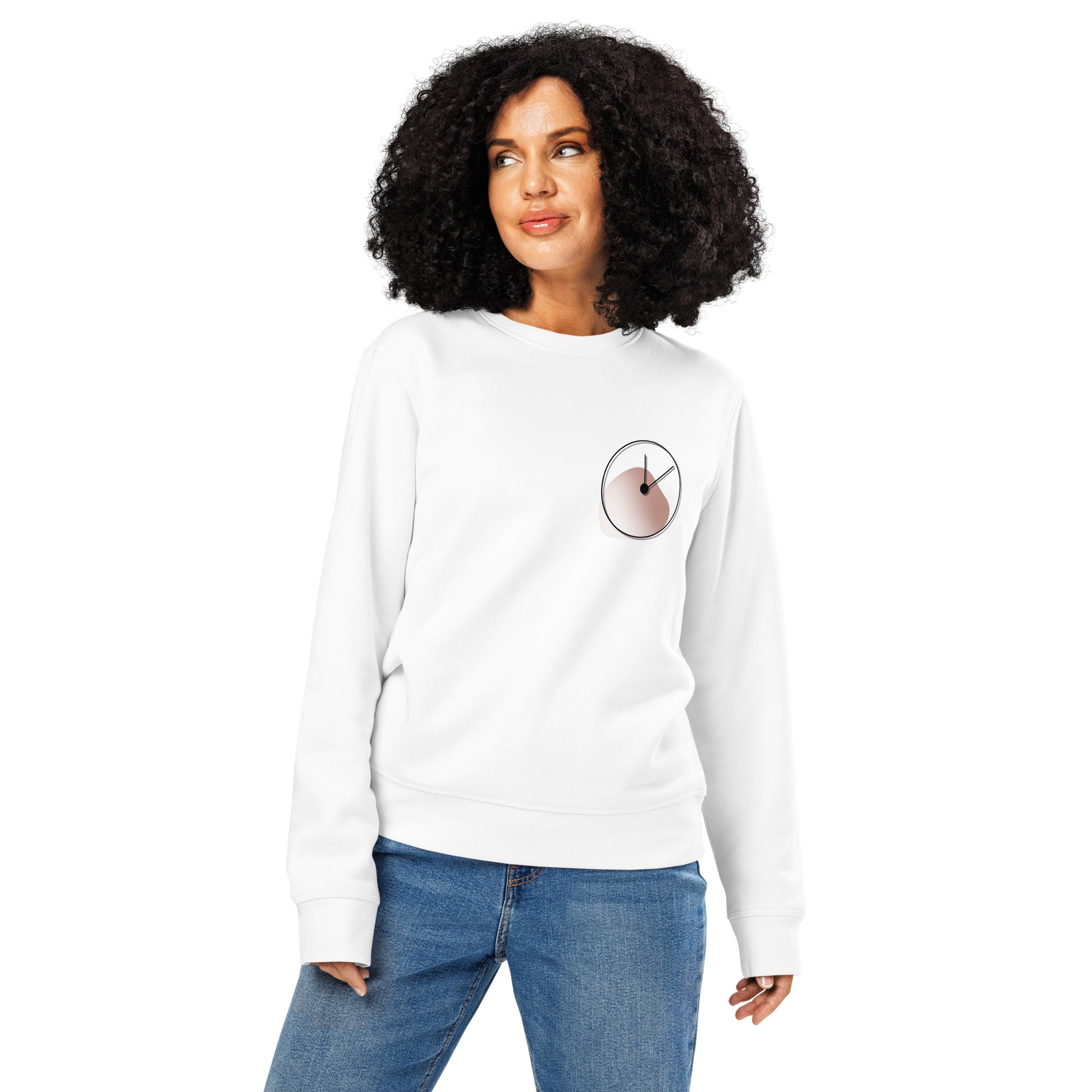 A woman wearing white sweatshirt - One Day at a Time – Cozy Motivational Gift for Moms