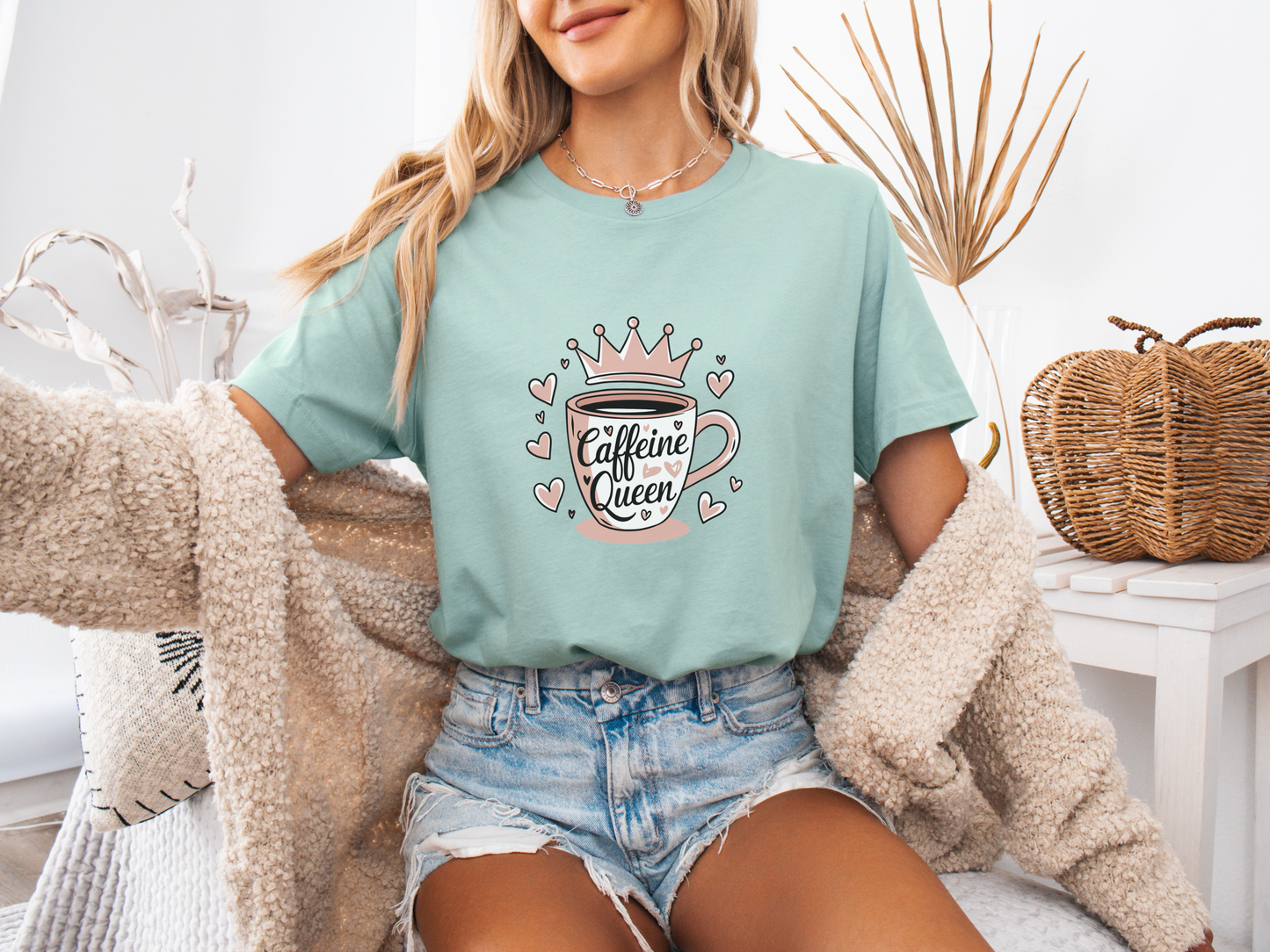 Caffeine Queen - Fun Coffee Lover T-Shirt