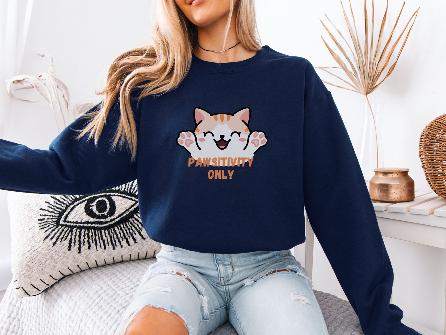 Pawsitivity Only – Adorable Cat  Sweatshirt