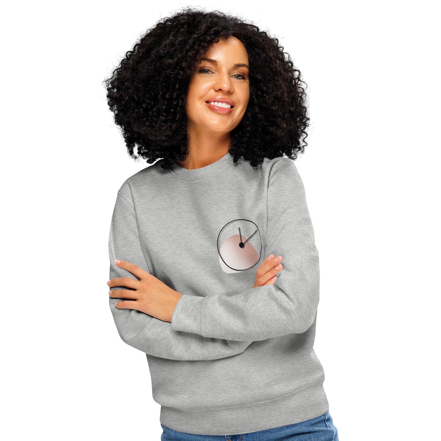 A woman wearing gray sweatshirt - One Day at a Time – Cozy Motivational Gift for Moms 