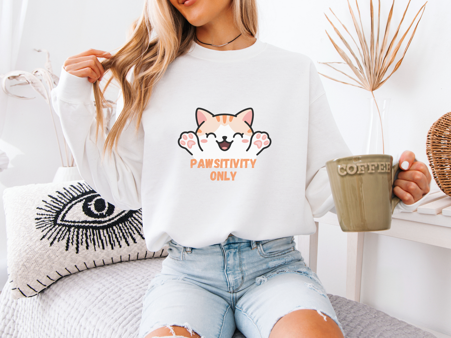 Pawsitivity Only – Adorable Cat  Sweatshirt