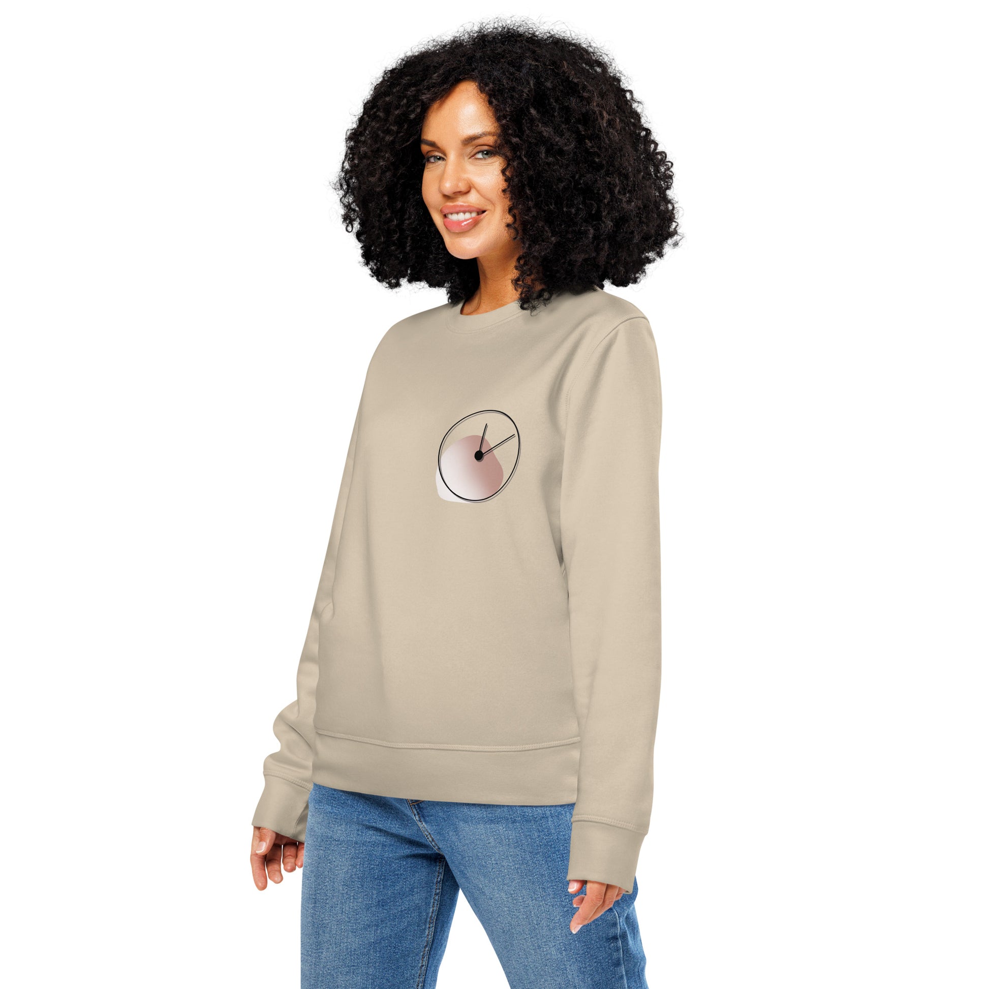 Woman wearing sweatshirt dust color - One Day at a Time – front view