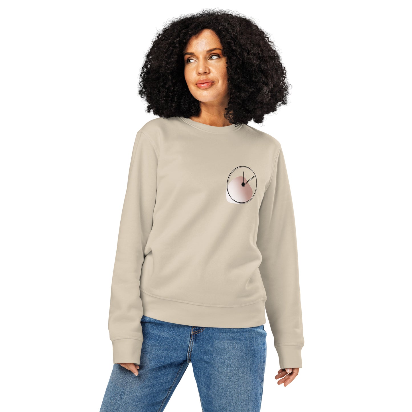 Woman wearing sweatshirt dust color - One Day at a Time – front view