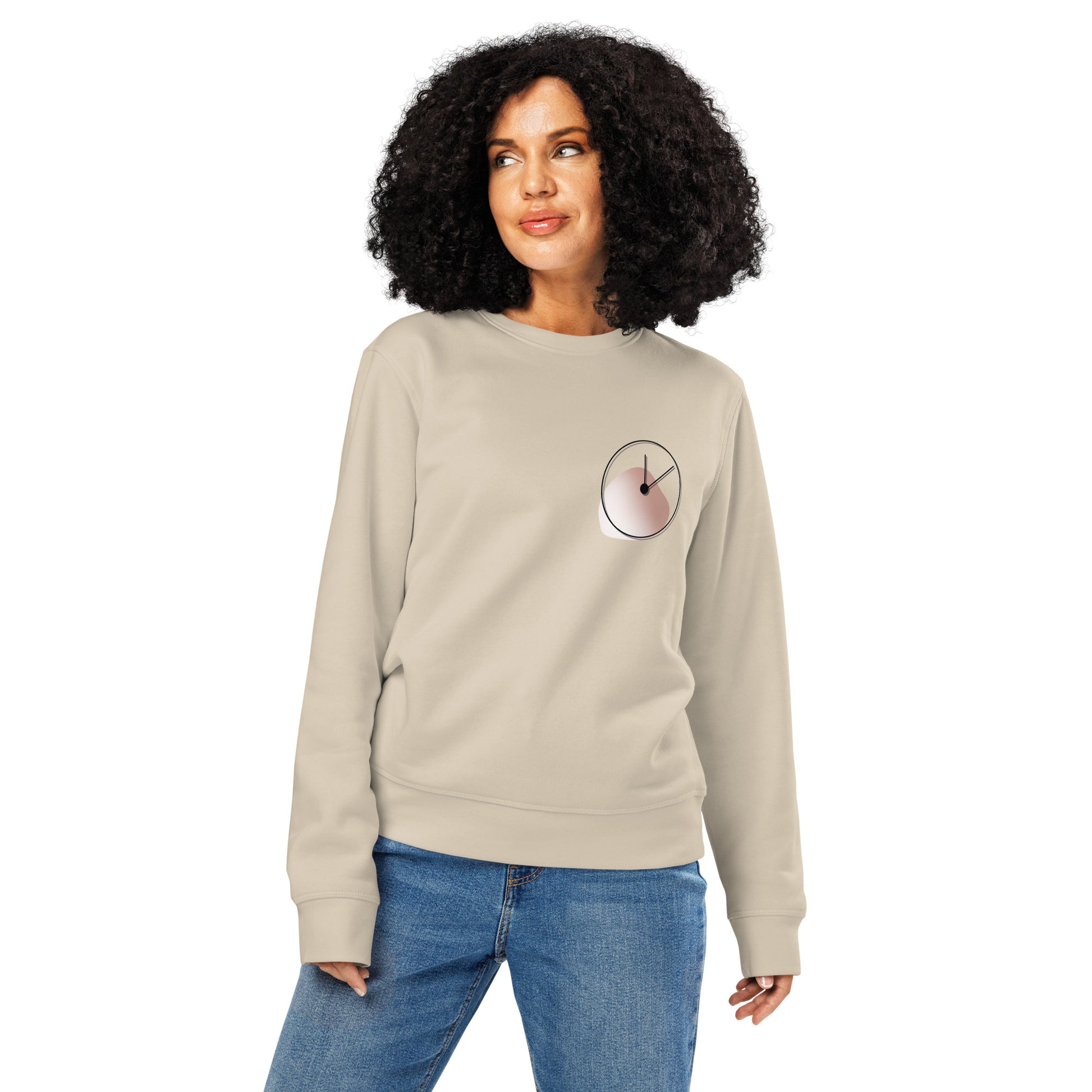 Woman wearing sweatshirt dust color - One Day at a Time – front view