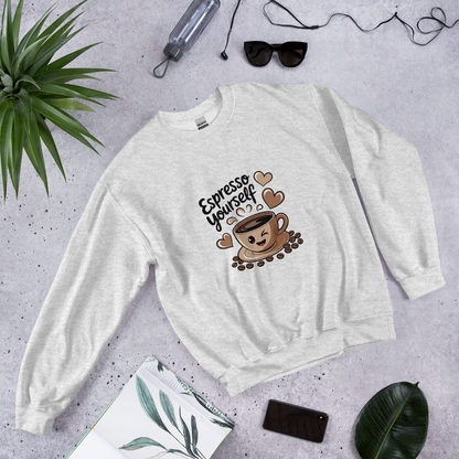 Espresso Yourself – Cute Coffee Lover Sweatshirt