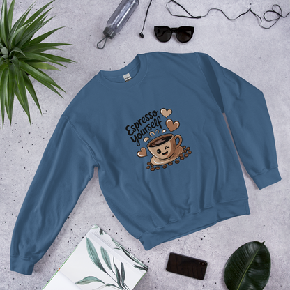 Espresso Yourself – Cute Coffee Lover Sweatshirt