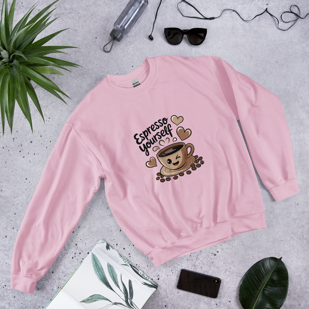 Espresso Yourself – Cute Coffee Lover Sweatshirt