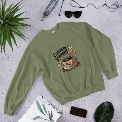 Espresso Yourself – Cute Coffee Lover Sweatshirt