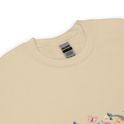 Floral Mom Sweatshirt – Beautiful Pastel Design with Sleeve Accent