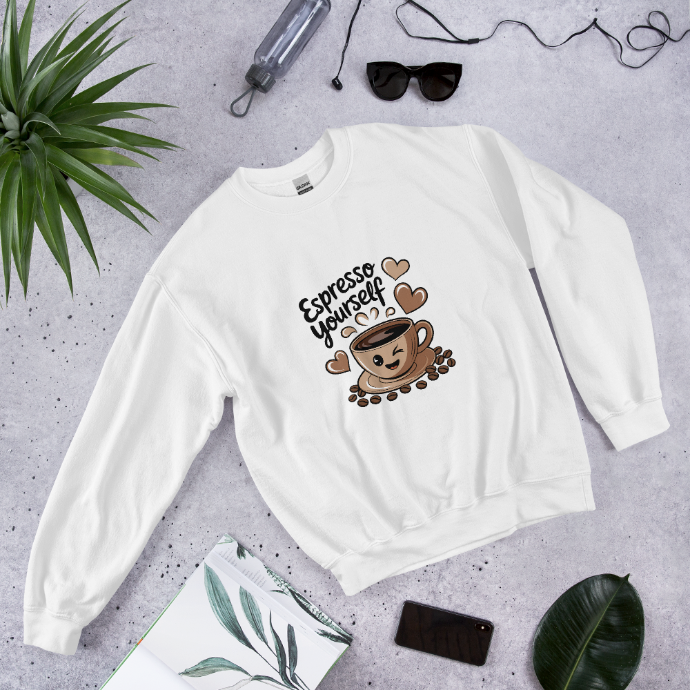 Espresso Yourself – Cute Coffee Lover Sweatshirt