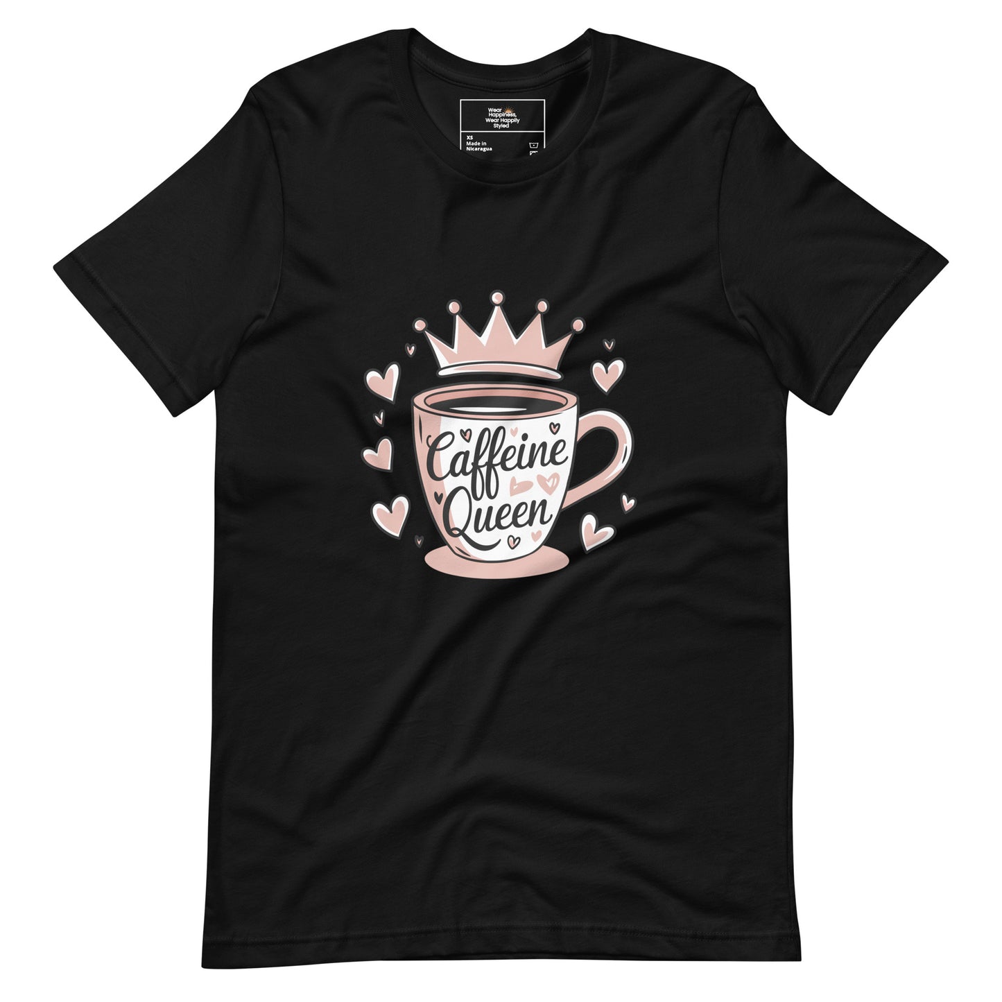 Caffeine Queen - Fun Coffee Lover T-Shirt