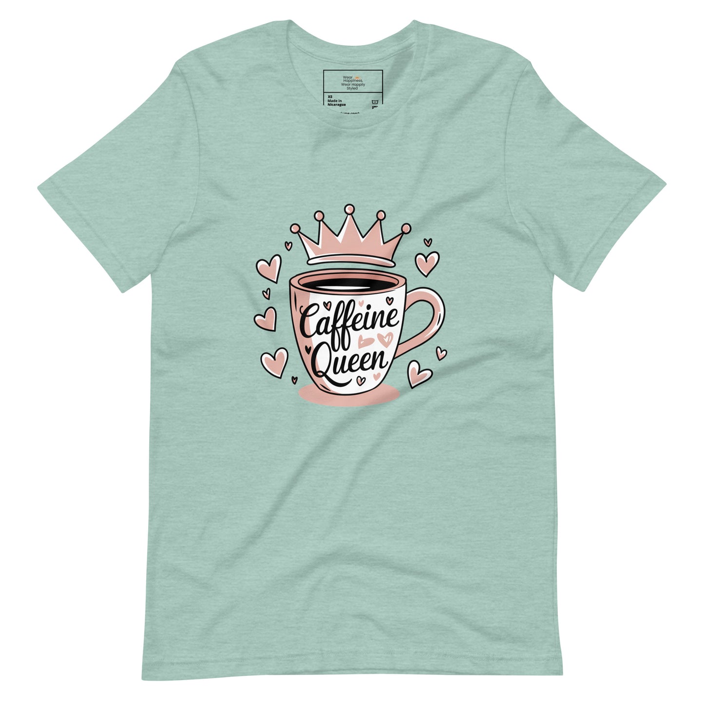 Caffeine Queen - Fun Coffee Lover T-Shirt